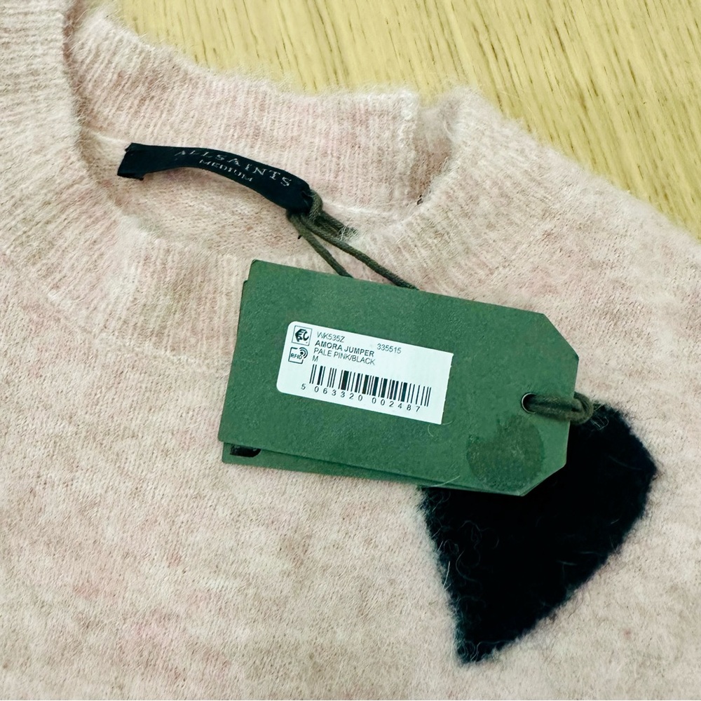 Allsaints Amora Heart Print sweater, new with tag - Picture 8 of 9